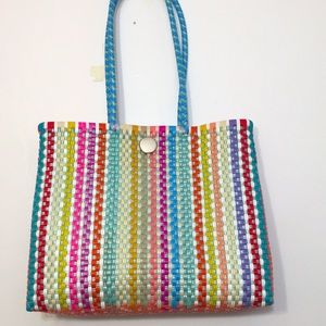 Multi Color Woven Vinyl Bag